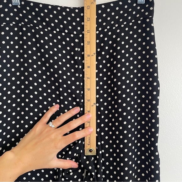 Zara polka dot wide leg pants high rise trousers crop artsy teacher fun small S - Picture 10 of 13